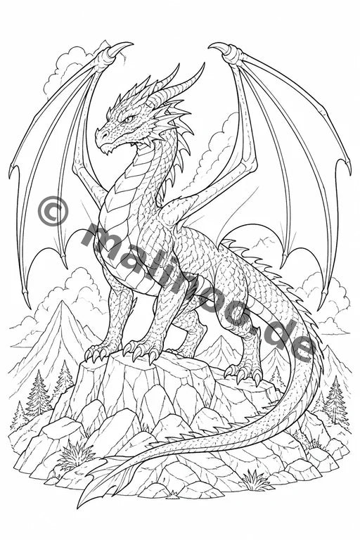 Fabelwesen Malbuch 50 Ausmalbilder PDF Download – Vorschaubild 1