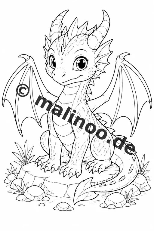 Fabelwesen Malbuch 50 Ausmalbilder PDF Download digital – Vorschaubild 2