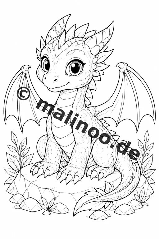 Fabelwesen Malbuch 50 Ausmalbilder PDF Download digital – Vorschaubild 2