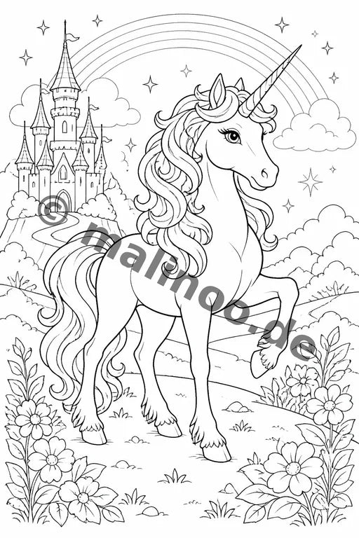 Fabelwesen Malbuch 50 Ausmalbilder PDF Download – Vorschaubild 4