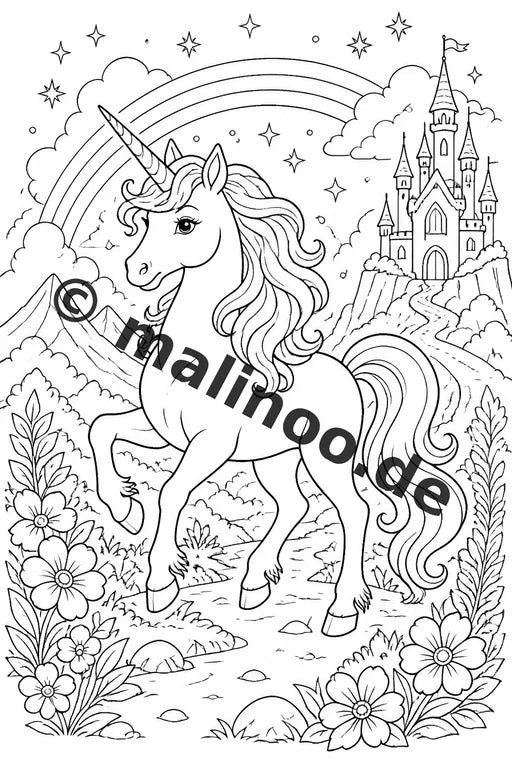 Fabelwesen Malbuch 50 Ausmalbilder PDF Download digital – Vorschaubild 4