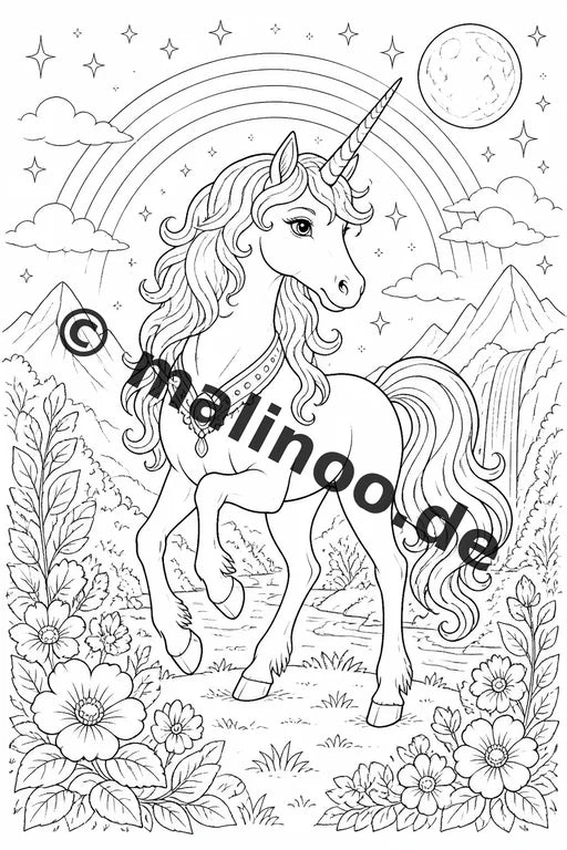 Fabelwesen Malbuch 50 Ausmalbilder PDF Download digital – Vorschaubild 4