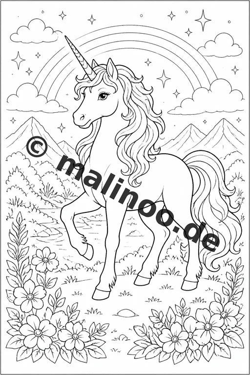 Fabelwesen Malbuch 50 Ausmalbilder gedruckt und gebunden – Vorschaubild 4