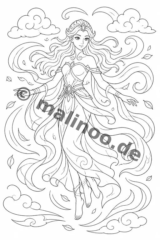 Fabelwesen Malbuch 50 Ausmalbilder gedruckt+lose – Vorschaubild 10