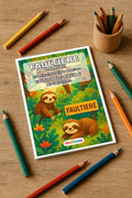 Faultiere Malbuch 20 Ausmalbilder gedruckt+gebunden – Mockup-Ansicht