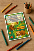 Faultiere Malbuch 20 Ausmalbilder gedruckt und gebunden – Mockup-Ansicht