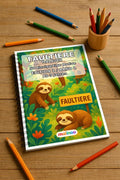 Faultiere Malbuch 50 Ausmalbilder gedruckt und gebunden – Mockup-Ansicht