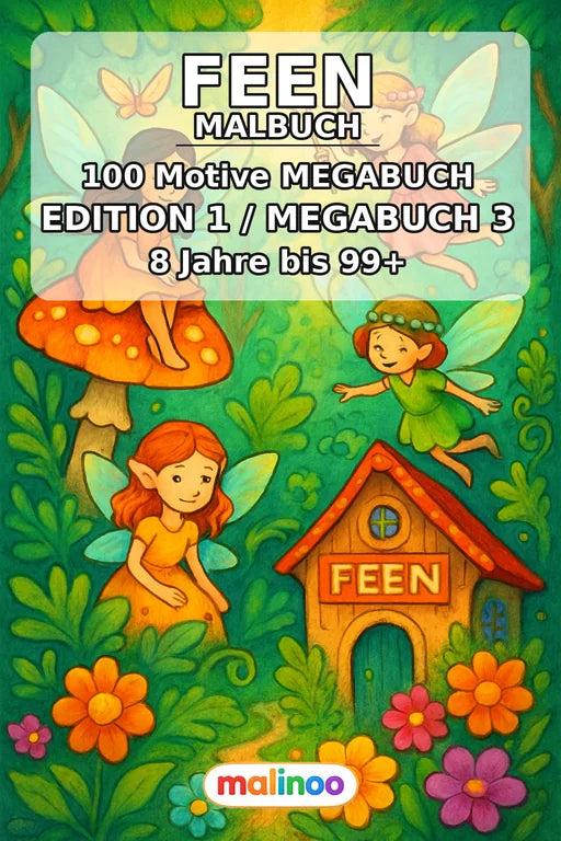 Feen Malbuch 100 Ausmalbilder PDF Download – Cover