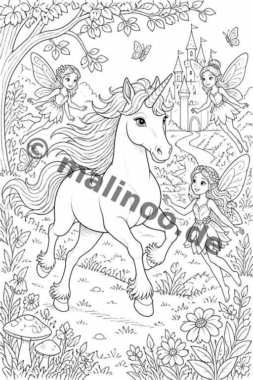 Feen Malbuch 20 Ausmalbilder gedruckt+lose – Vorschaubild 8