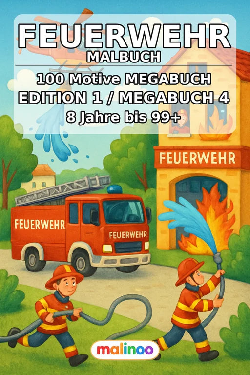 Feuer Malbuch 100 Ausmalbilder gedruckt+gebunden – Cover