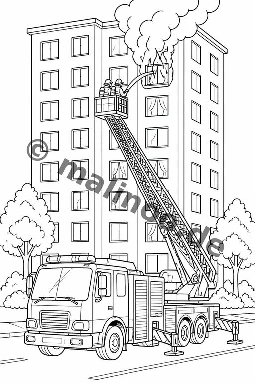 Feuer Malbuch 20 Ausmalbilder PDF Download – Vorschaubild 2