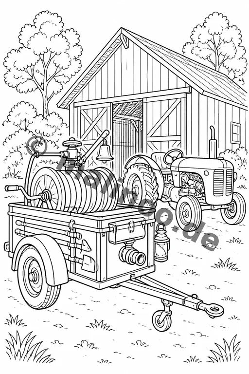 Feuer Malbuch 20 Ausmalbilder PDF Download – Vorschaubild 3