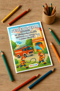 Feuer Malbuch 20 Ausmalbilder gedruckt+gebunden – Mockup-Ansicht