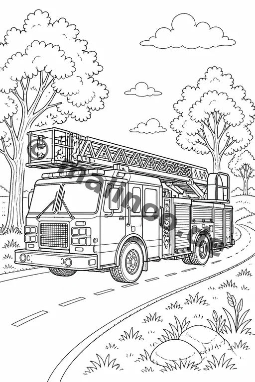 Feuer Malbuch 20 Ausmalbilder gedruckt+gebunden – Vorschaubild 10