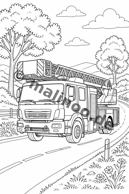 Feuer Malbuch 20 Ausmalbilder gedruckt+gebunden – Vorschaubild 10