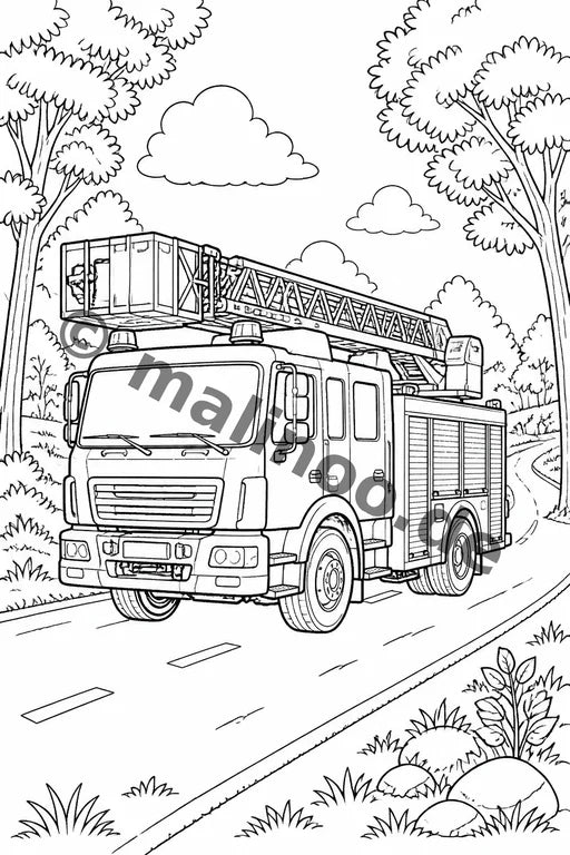 Feuer Malbuch 20 Ausmalbilder gedruckt+gebunden – Vorschaubild 10