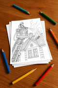 Feuer Malbuch 20 Ausmalbilder gedruckt+lose – Mockup-Ansicht