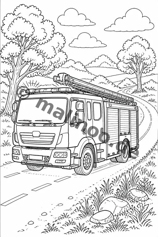 Feuer Malbuch 20 Ausmalbilder gedruckt+lose – Vorschaubild 10
