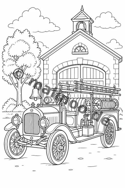 Feuer Malbuch 20 Ausmalbilder gedruckt+lose – Vorschaubild 6
