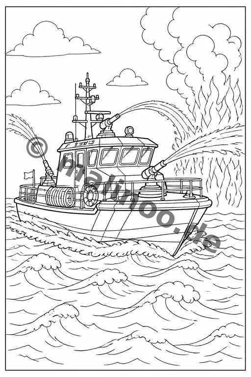 Feuer Malbuch 20 Ausmalbilder gedruckt+lose – Vorschaubild 7