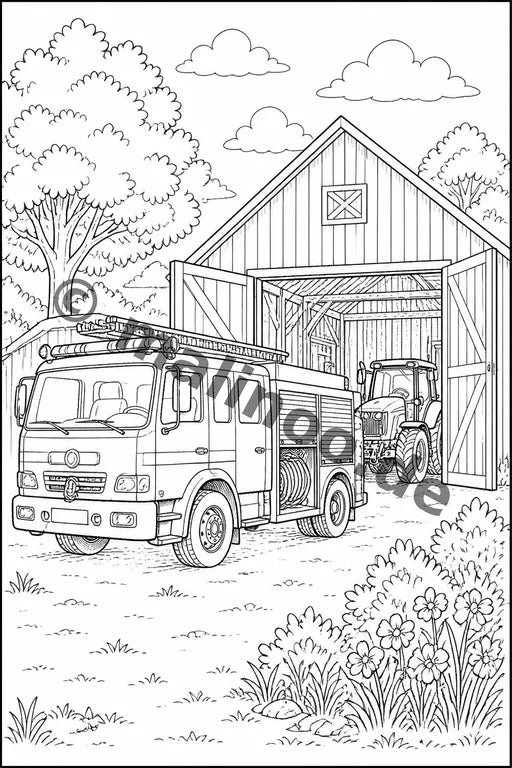 Feuer Malbuch 50 Ausmalbilder PDF Download – Vorschaubild 3
