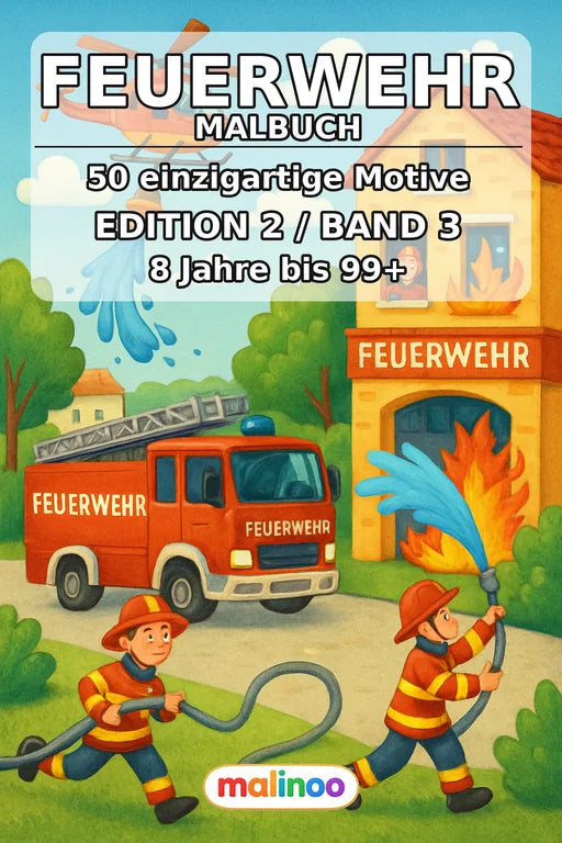 Feuer Malbuch 50 Ausmalbilder gedruckt+gebunden – Cover