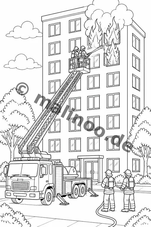 Feuer Malbuch 50 Ausmalbilder gedruckt+gebunden – Vorschaubild 2