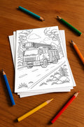 Feuer Malbuch 50 Ausmalbilder gedruckt+lose – Mockup-Ansicht