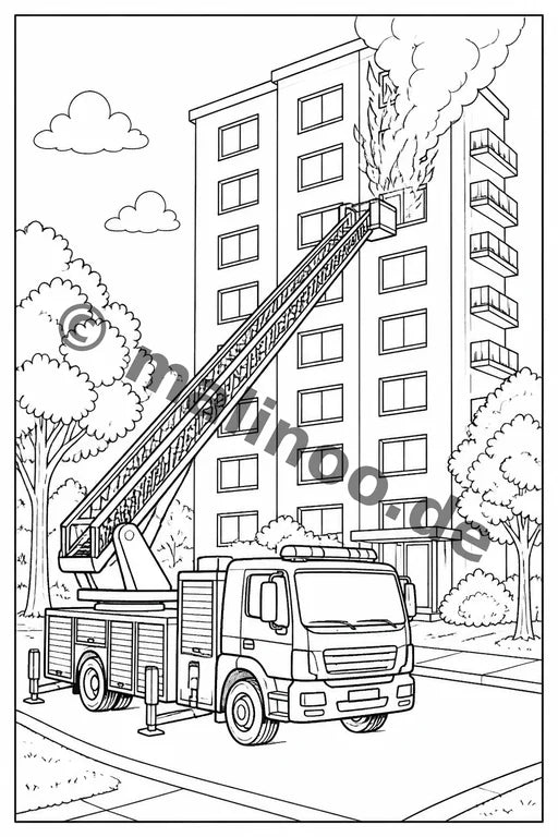 Feuer Malbuch 50 Ausmalbilder gedruckt+lose – Vorschaubild 8