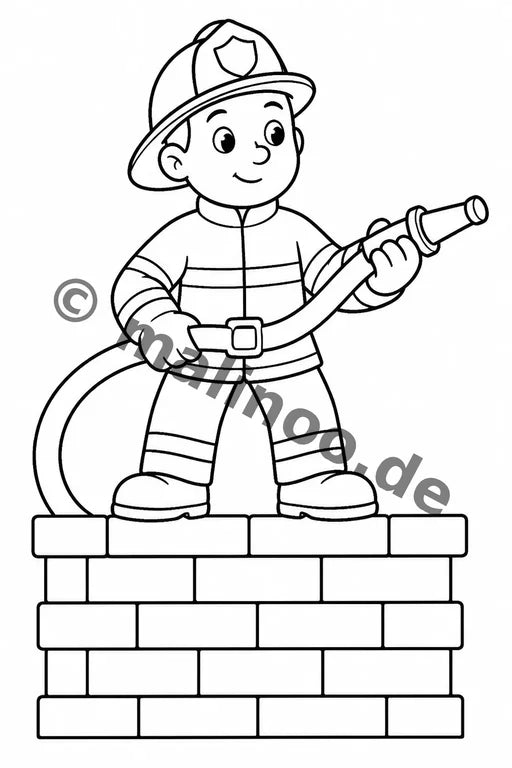 Feuerwehr Comis-Style Malbuch 100 Ausmalbilder PDF Download – Vorschaubild 5