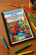 Feuerwehr Comis-Style Malbuch 100 Ausmalbilder gedruckt+gebunden – Mockup-Ansicht