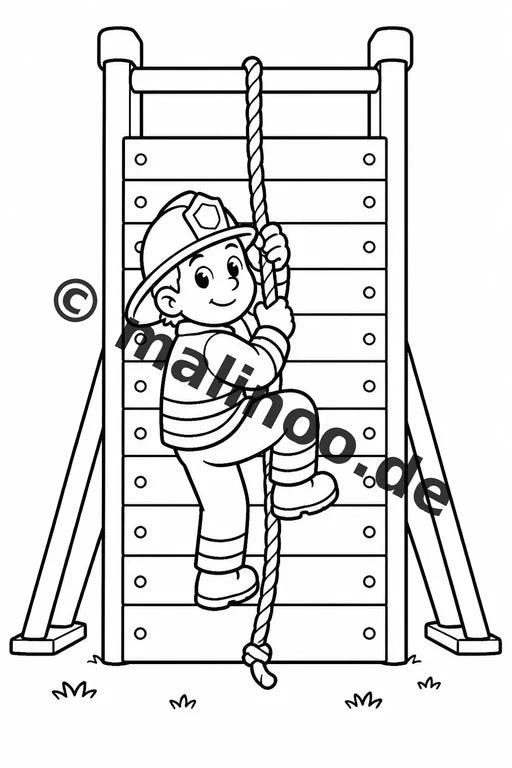Feuerwehr Comis-Style Malbuch 100 Ausmalbilder gedruckt, ungebunden – Vorschaubild 6