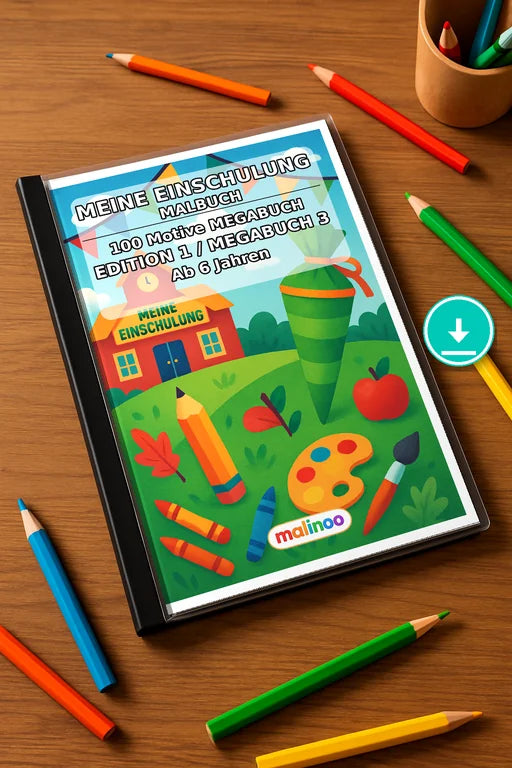 First Day of School Coloring Book 100 Coloring Pages PDF – Mockup-Ansicht