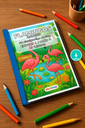 Flamingos Malbuch 50 Ausmalbilder PDF Download – Mockup-Ansicht
