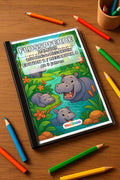 Flusspferde Malbuch 100 Ausmalbilder gedruckt+gebunden – Mockup-Ansicht