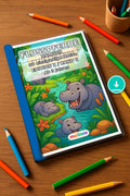 Flusspferde Malbuch 50 Ausmalbilder PDF Download – Mockup-Ansicht