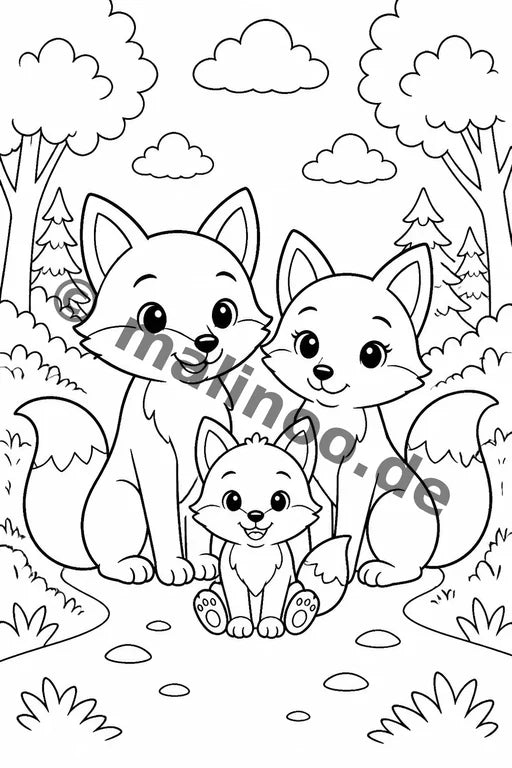 Füchse Malbuch 100 Ausmalbilder gedruckt+gebunden – Vorschaubild 3
