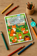 Füchse Malbuch 20 Ausmalbilder PDF Download – Mockup-Ansicht