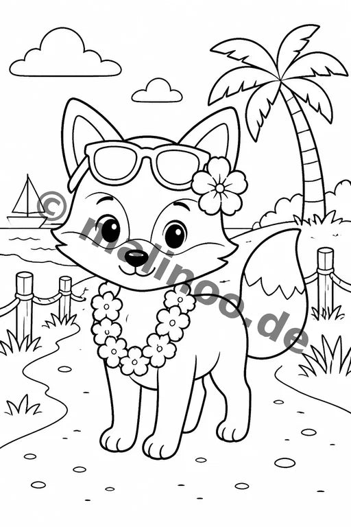 Füchse Malbuch 20 Ausmalbilder gedruckt+gebunden – Vorschaubild 8