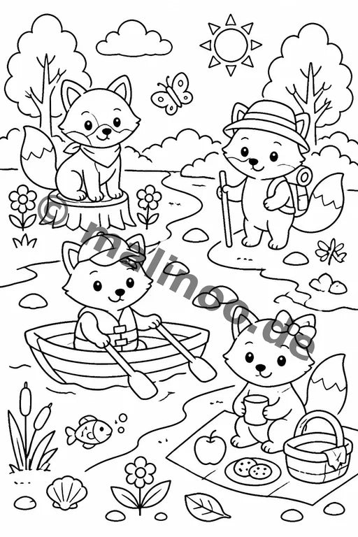 Füchse Malbuch 50 Ausmalbilder gedruckt+gebunden – Vorschaubild 2