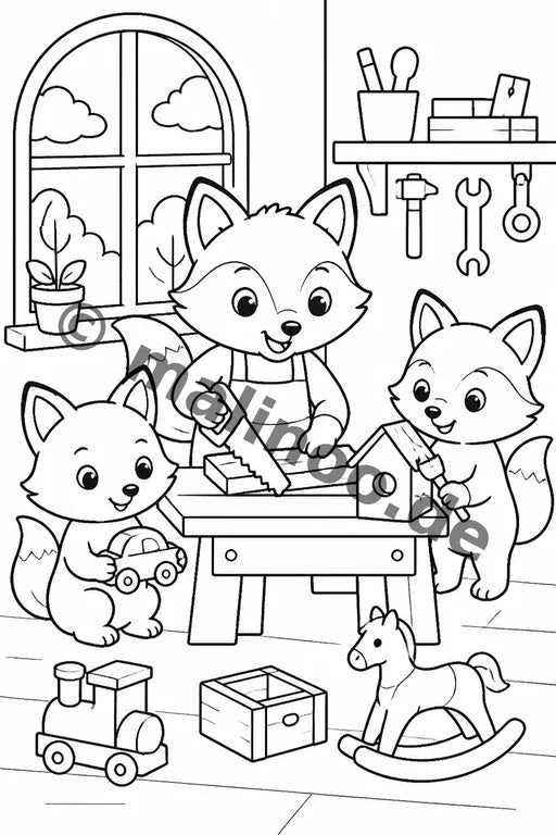 Füchse Malbuch 50 Ausmalbilder gedruckt+gebunden – Vorschaubild 4