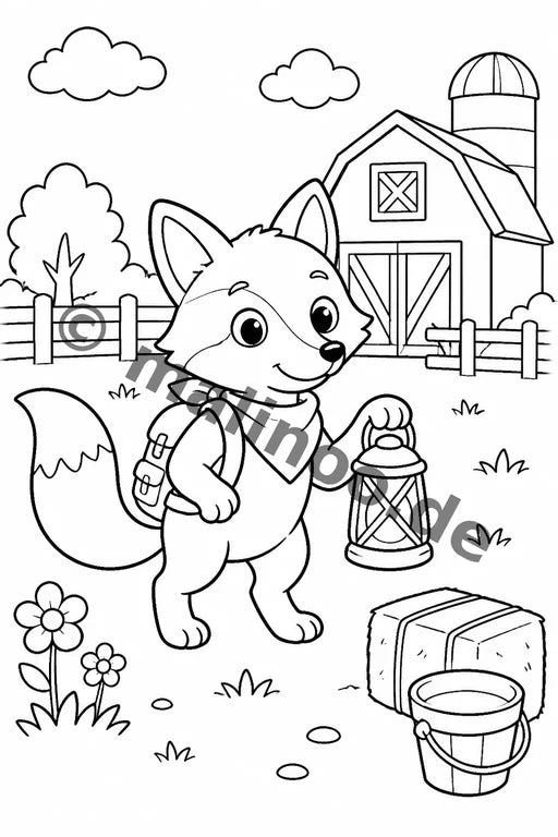 Füchse Malbuch 50 Ausmalbilder gedruckt+gebunden – Vorschaubild 7