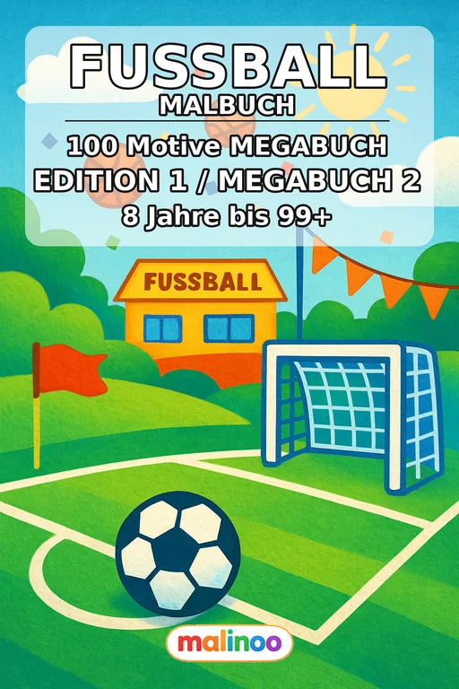Fußball Malbuch 100 Ausmalbilder PDF Download – Cover