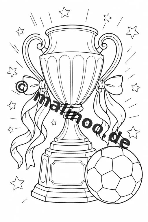 Fußball Malbuch 100 Ausmalbilder PDF Download digital – Vorschaubild 2