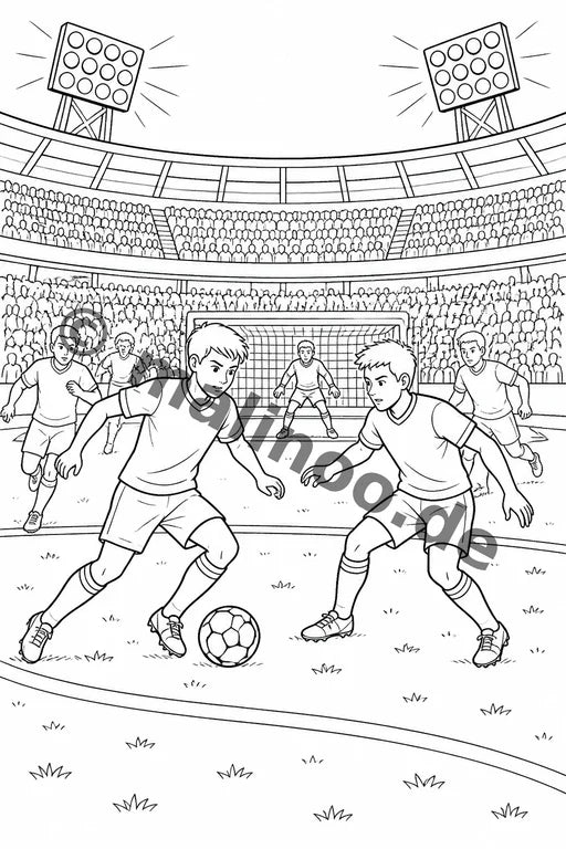 Fußball Malbuch 100 Ausmalbilder gedruckt+gebunden – Vorschaubild 8