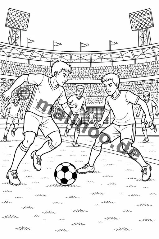 Fußball Malbuch 100 Ausmalbilder gedruckt+gebunden – Vorschaubild 8