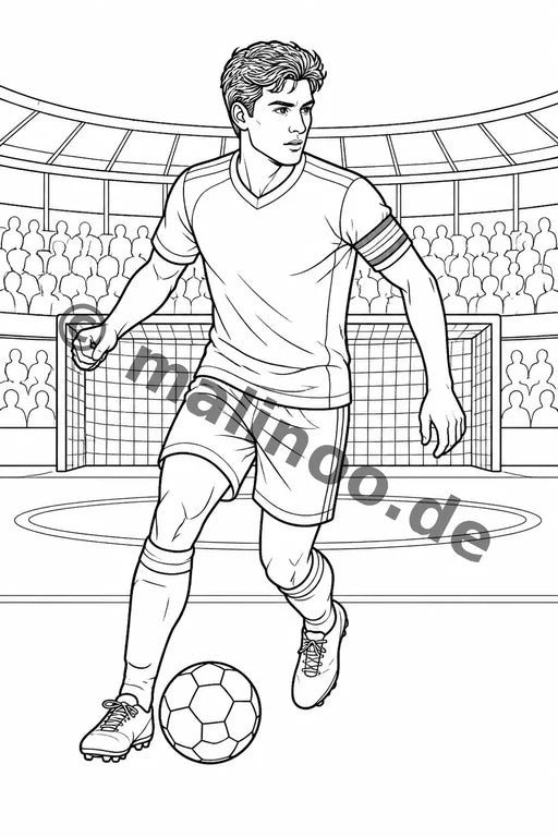 Fußball Malbuch 100 Ausmalbilder gedruckt+gebunden – Vorschaubild 9
