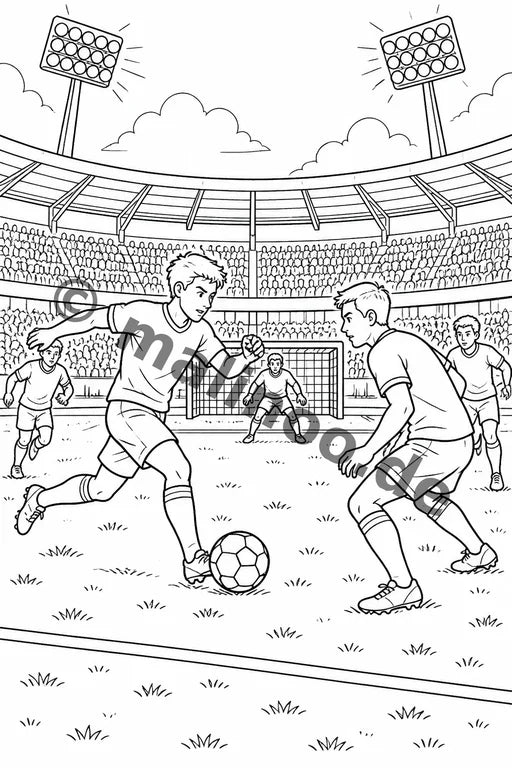 Fußball Malbuch 100 Ausmalbilder gedruckt+lose – Vorschaubild 8