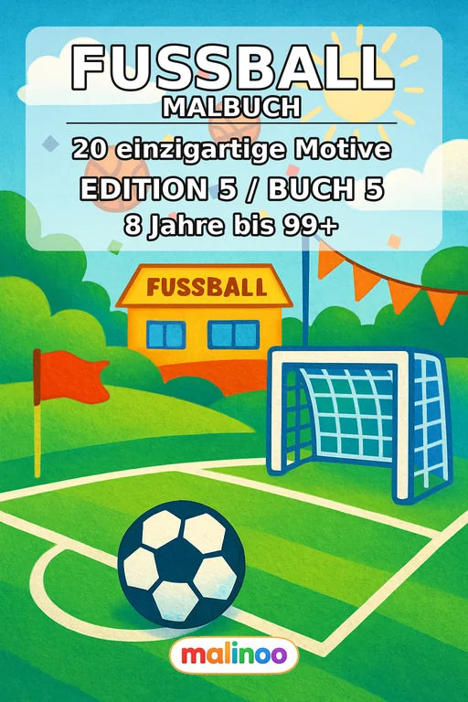 Fußball Malbuch 20 Ausmalbilder PDF Download – Cover