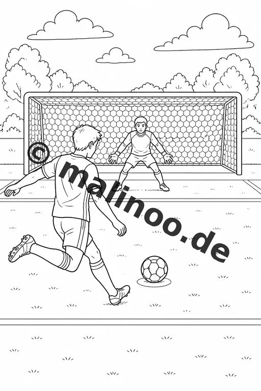 Fußball Malbuch 20 Ausmalbilder PDF Download digital – Vorschaubild 4
